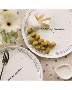 Тарелки SL Home «Милый дом», d=27 см, набор 2 шт., фарфор, белые Sima-land home