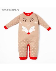 Комбинезон вязаный X-mas, рост 68-74 см Крошка я