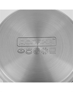 Кастрюля «Сильве», 3.2 л, d=20 см, капсульное дно, индукция, нержавеющая сталь Доляна