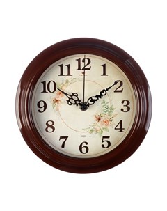 Часы настенные, интерьерные "Розы", бесшумные, d-21 см Рубин