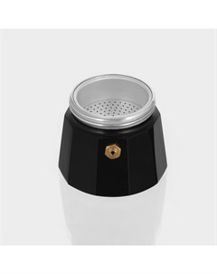 Кофеварка гейзерная Alum black, на 1 чашку, 50 мл, алюминий, чёрная Доляна