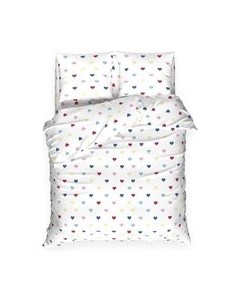 Комплект постельного белья Этель Сolored Hearts Евро / 10706926