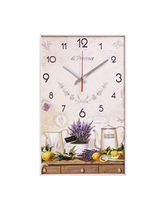 Часы-картина настенные, интерьерные "Лаванда", 57 х 35 х 4 см, бесшумные Timebox