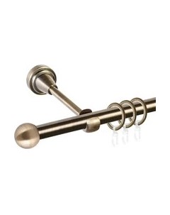 Карниз для штор АС ФОРОС Prime D16Г + заглушка Шар малый Ас форос