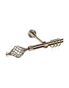 Карниз для штор АС ФОРОС Prime D16Г + наконечники Ажур Ас форос