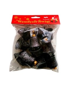 Набор елочных игрушек Колокольчик малый парча Greenterra