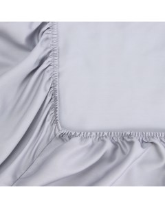 Простыня на резинке 1.5-спальная SL Home Modal, 160×200+30 см, светло-серая, модал Sima-land home