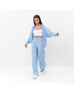 Костюм женский (рубашка, брюки) Summer Time, размер 48, голубой Mist