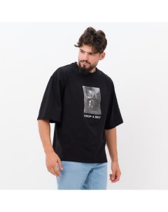 Футболка мужская Drop, черный, р. 50 Kaftan