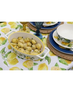 Форма для выпечки «Лимон», 27.5×15 см, овальная, жаропрочная керамика, белая Доляна