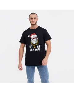 Футболка мужская новогодняя, цвет чёрный, размер 54 Mark formelle