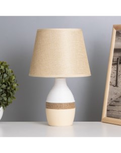 Лампа настольная «Дафна» 1×40 Вт Е14 белый/бежевый 29×20×30 см Risalux