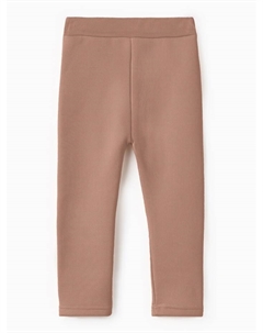 Легинсы для девочки на флисе, коричневые, рост 104 см Collorista