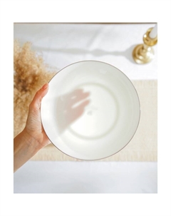 Тарелки SL Home «Каскарон», d=20 см, набор 2 шт., костяной фарфор, белые Sima-land home