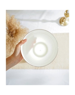 Салатники SL Home «Каскарон», 1.4 л, d=18 см, набор 2 шт., костяной фарфор, белые Sima-land home