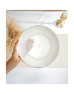 Тарелки SL Home «Каскарон», d=27 см, набор 2 шт., костяной фарфор, белые Sima-land home