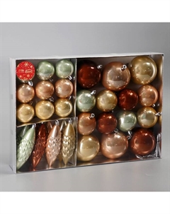 Ёлочные игрушки «Пласкетта», новогодние, набор 31 шт., грация, МИКС Зимнее волшебство