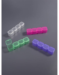 Органайзер для хранения мелочей, 56 ячеек, 21×17.5×2.7 см, разноцветный Qf