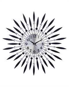 Часы настенные, серия: Ажур, "Лучи-Перья", плавный ход, d-50 см, циферблат 14.5 см Quartz
