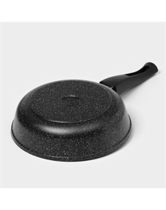 Сковорода «Элит», d=22 см, съёмная ручка, антипригарное покрытие, литой алюминий, темно-серая Доляна