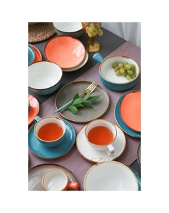 Салатник «Церера», 1.1 л, d=18.5 см, фарфор, оранжевый Magistro