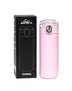 Термос Simple, 400 мл, 20.5×6.3 см сохраняет тепло 8 ч, нержавеющая сталь, пластик, розовый Мастер к