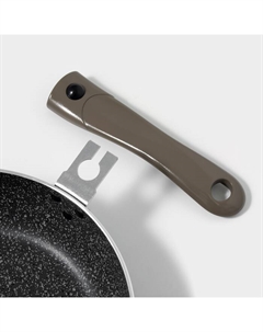 Сковорода Onyx, d=22 см, съёмная ручка, стеклянная крышка, антипригарное покрытие, цвет серый Jarko