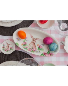 Блюдо «Зайка», 28×14.5×3.5 см, белое Доляна