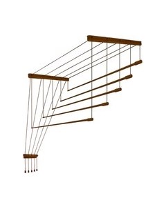Сушилка для белья Comfort Alumin Group Потолочная Алюминиевая Bronze Style 5 прутьев 1.1м Comfort alumin group