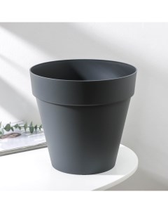 Кашпо для цветов со вставкой Tarragon, 7 л, d=25 см, h=23 см, серое Idiland