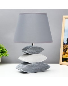 Лампа настольная керамика Е14 40 Вт 220 В «Сад камней: серый асфальт» 33.5×22.5×22.5 см Risalux