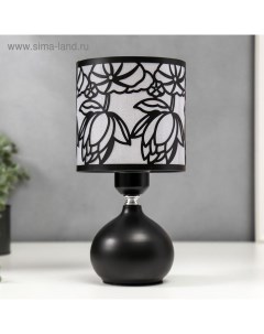 Лампа настольная «Лотосы» E27 40 Вт черный 14×14×28 см Risalux