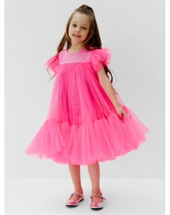 Платье для девочки с пышной юбкой, рост 98-104, цвет ярко-розовый Kaftan