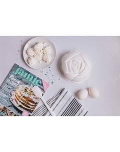 Форма для муссовых десертов и выпечки «Роза», 17×5.5 см, цвет белый Konfinetta