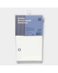 Штора для ванной комнаты «Элегант», с люверсами и металлическими кольцами, 180×180 см, PEVA Savanna