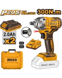 Аккумуляторный ударный гайковерт CIWLI2038 (20В) Ingco