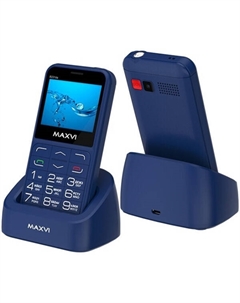 Мобильный телефон Maxvi B231ds +ЗУ WC-114 (синий)