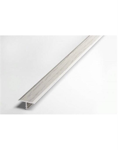 Порог алюминиевый Т-образный гибкий 20ммх1,8м груша белая Domoletti