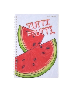 Тетрадь А5 на силиконовом гребне"Tutti frutti. Арбуз " Bruno visconti