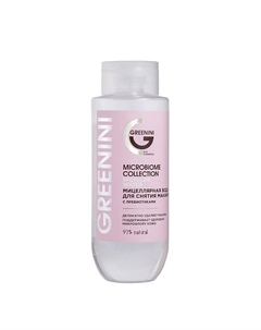 Мицеллярная вода для снятия макияжа с пребиотиками Microbiome 400 Greenini