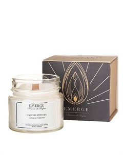 Свеча ароматическая Карамельный Попкорн с деревянным фитилем 100 Emerge