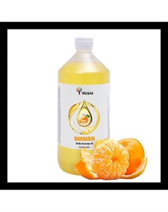 Массажное масло для тела «Мандарин», натуральное 1000 Verana by hands of nature