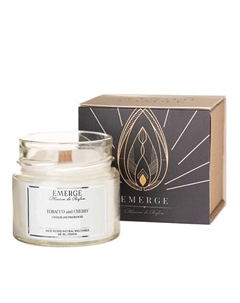 Свеча ароматическая Табак Вишня с деревянным фитилем 100 Emerge