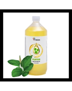 Массажное масло для тела «Подорожник», натуральное 1000 Verana by hands of nature