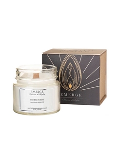 Свеча ароматическая Хвойный Лес с деревянным фитилем 100 Emerge