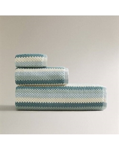 Жаккардовое банное полотенце с геометрическим рисунком 90 x 150 Zara home
