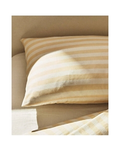 Полосатая наволочка из хлопка и льна 45 x 110 Zara home