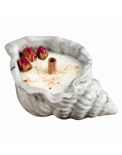 Ароматическая свеча Ракушка Лаванда & ваниль для декора дома She style