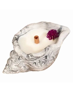 Ароматическая свеча Ракушка Розовый пион для декора дома She style