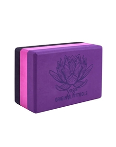 Блок для йоги трехцветный премиум в коробке Original fittools